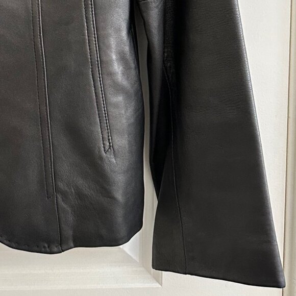 Siena Studio Genuine Leather Jacket Blazer Dark Brown - Size S - Picture 5 of 10